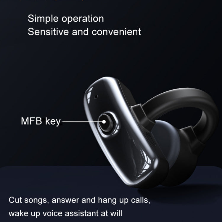REMAX OpenBuds P2 Clip-On Bone Conduction Bluetooth Earphone Sports Music Wireless Earphone(Black)