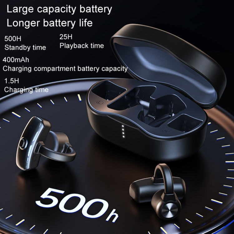 REMAX OpenBuds P2 Clip-On Bone Conduction Bluetooth Earphone Sports Music Wireless Earphone(Black)