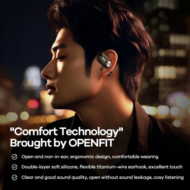 REMAX OpenBuds P3 Metal Open-Ear OWS Wireless Bluetooth Earphone(Black)