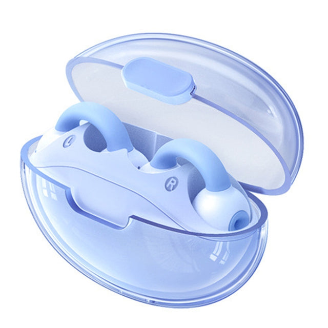 REMAX CozyBuds W15 Transparent Ear Clip Wireless Bluetooth Earphone OWS Sports Earphone(Blue)
