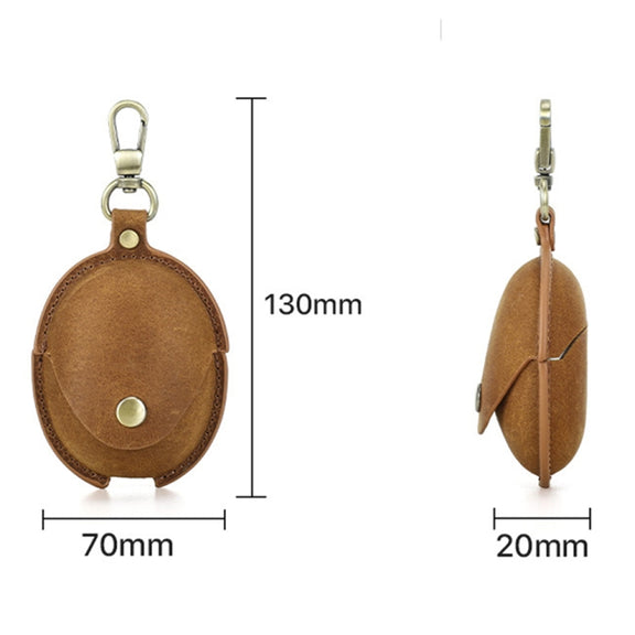 For Huawei FreeBuds 5 CONTACTS FAMILY CF1170 Cowhide Anti-Fall Bluetooth Earphone Protective Case(Brown)
