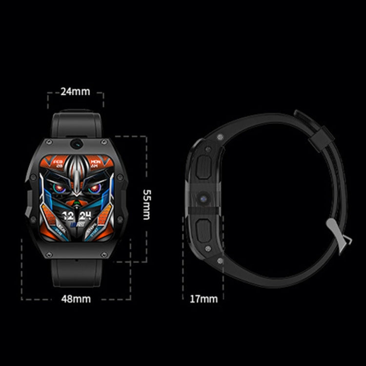 LOKMAT Appllp 3 Max 2.02-Inch Plug Card 4G Call Water-resistant Sport Smart Watch With SOS(Claret)