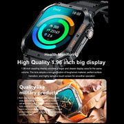 K57 Pro 1.96 Inch Bluetooth Call Music Weather Display Water-resistant Smart Watch, Color: Black