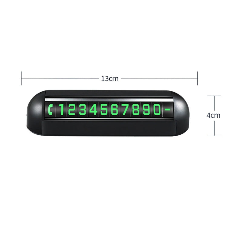 Automobile Temporary Parking License Plate Move Car Phone Number Cards(Black)