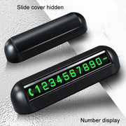 Automobile Temporary Parking License Plate Move Car Phone Number Cards(Black)