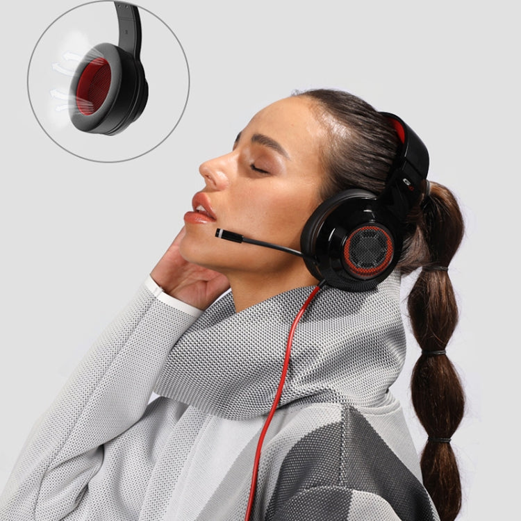 Edifier HECATE G4 Gaming Headeadphone Desktop Computer Listening Discrimination 7.1-channel Headset, Cable Length: 2.5m(Black Red)