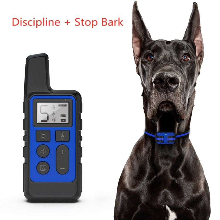 500m Dog Training Bark Stopper Remote Control Electric Shock Water-resistant Electronic Collar(Orange)