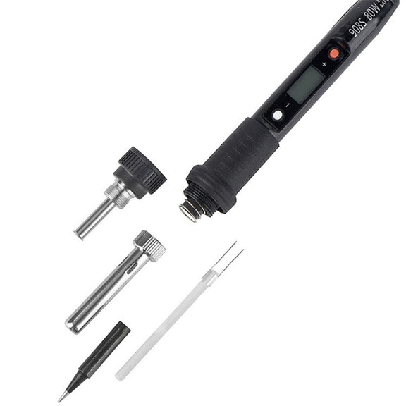 908S 80W LCD Thermostat Soldering Iron Constant Temperature Soldering Iron, Plug Type:US Plug(Black)