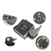 BEXIN Tripod Head Quick Release Plate Holder For Manfrotto 200PL-14(Black)