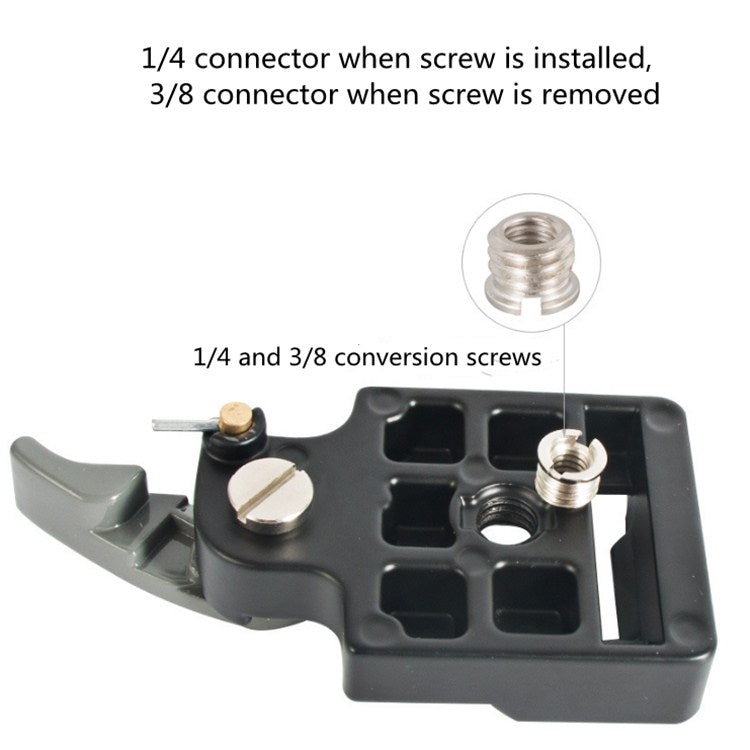 BEXIN Tripod Head Quick Release Plate Holder For Manfrotto 200PL-14(Black)