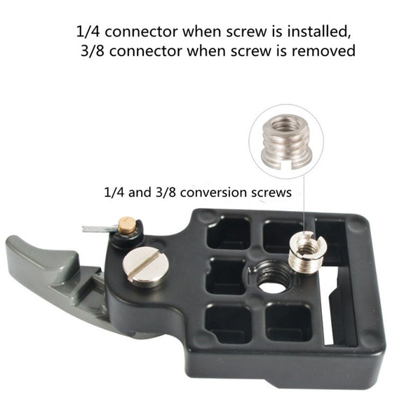 BEXIN Tripod Head Quick Release Plate Holder For Manfrotto 200PL-14(Black)