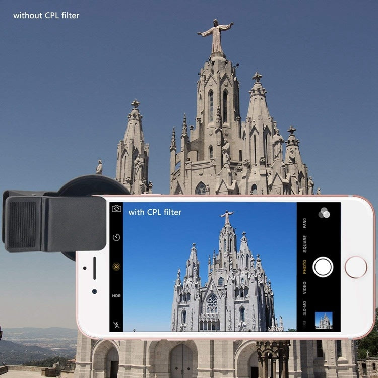 ZOMEI Camera Filter 37MM CPL Polarizer Mobile Phone External Lens(Black)