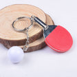 2 PCS Creative Metal table Tennis Keychain Handmade Jewelry Gift Sports Keychain, Specification:2��2.8��6.5cm(Red) - free shipping - PMC TechLife - Order now!