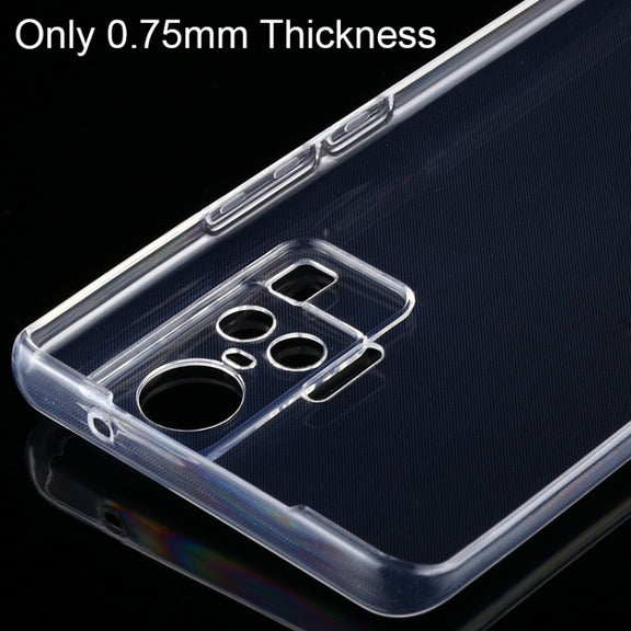 For Vivo X50 Pro 0.75mm Ultra-Thin Transparent TPU Protective Case
