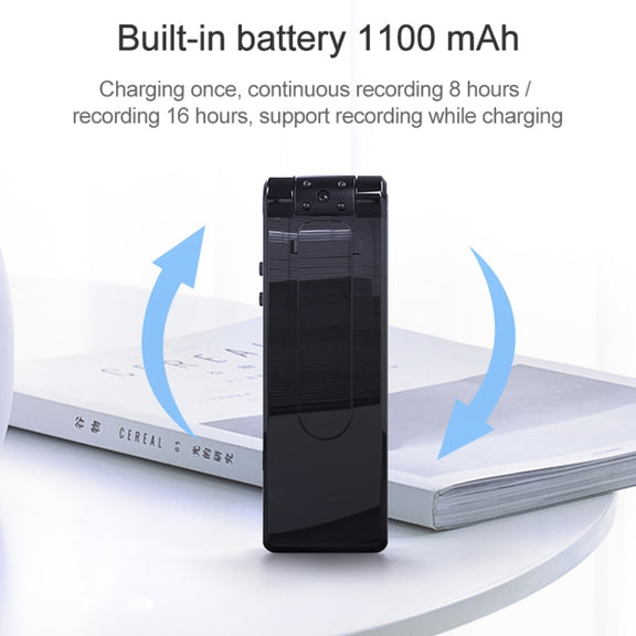 B19 Back Clip Design 1080P HD Camera Video Recorder, Support Motion Detection / Infrared Night Vision /180 Degrees Rotation Camera / TF Card / OTG