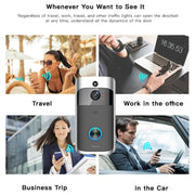 M3 720P Smart WIFI Ultra Low Power Video Visual Doorbell,Support Mobile Phone Remote Monitoring & Night Vision(Black)