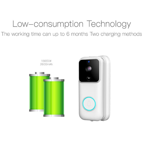 Anytek B60 720P Smart WiFi Video Visual Doorbell, Support APP Remote & PIR Detection & TF Card(White)