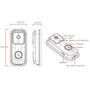 Anytek B60 720P Smart WiFi Video Visual Doorbell, Support APP Remote & PIR Detection & TF Card(White)