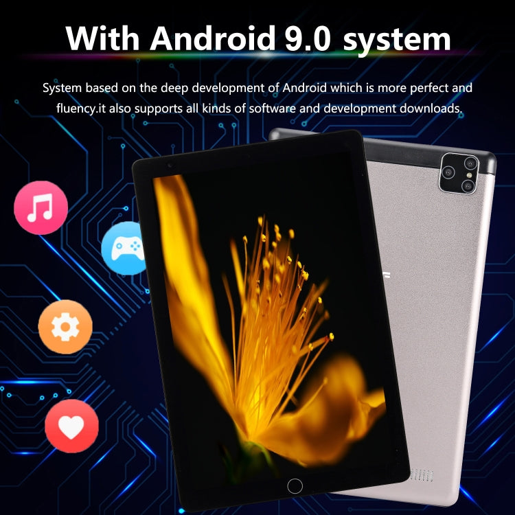 BDF P8 3G Phone Call Tablet PC, 8 inch, 2GB+32GB, Android 9.0, MTK8321 Octa Core Cortex-A7, Support Dual SIM & Bluetooth & WiFi & GPS, EU Plug(Grey)
