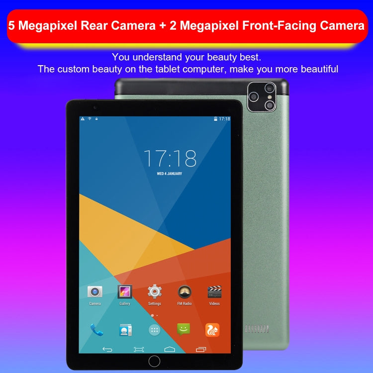 BDF P8 3G Phone Call Tablet PC, 8 inch, 2GB+32GB, Android 9.0, MTK8321 Octa Core Cortex-A7, Support Dual SIM & Bluetooth & WiFi & GPS, EU Plug(Grey)