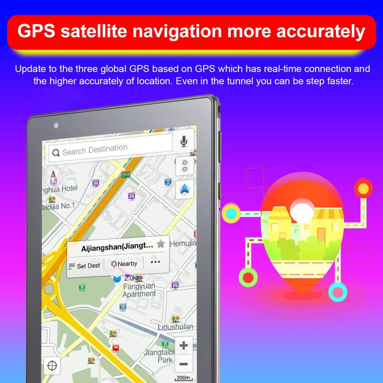 BDF P8 3G Phone Call Tablet PC, 8 inch, 2GB+32GB, Android 9.0, MTK8321 Octa Core Cortex-A7, Support Dual SIM & Bluetooth & WiFi & GPS, EU Plug(Silver)