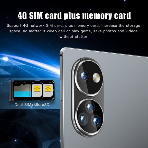 P10 4G LTE Tablet PC, 10.1 inch, 4GB+32GB, Android 8.1 MTK6750 Octa Core, Support Dual SIM, WiFi, Bluetooth, GPS (Grey)