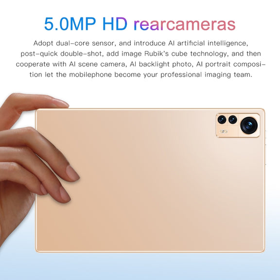 X12 4G LTE Tablet PC, 10.1 inch, 4GB+32GB, Android 8.1 MTK6750 Octa Core, Support Dual SIM, WiFi, Bluetooth, GPS(Gold)