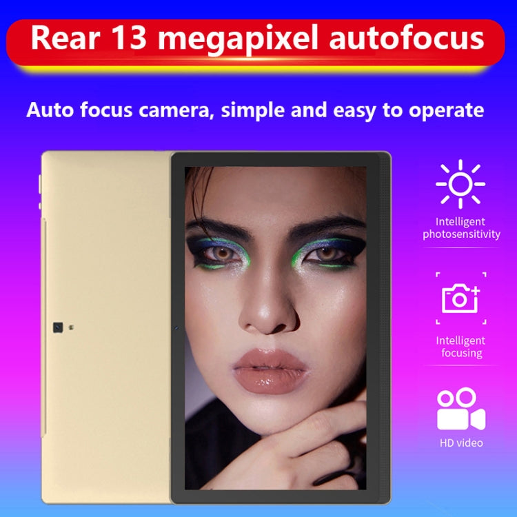 M101 4G LTE Tablet PC, 14.1 inch, 4GB+128GB, Android 8.1 MTK6797 Deca Core 2.1GHz, Dual SIM, Support GPS, OTG, WiFi, BT(Gold)