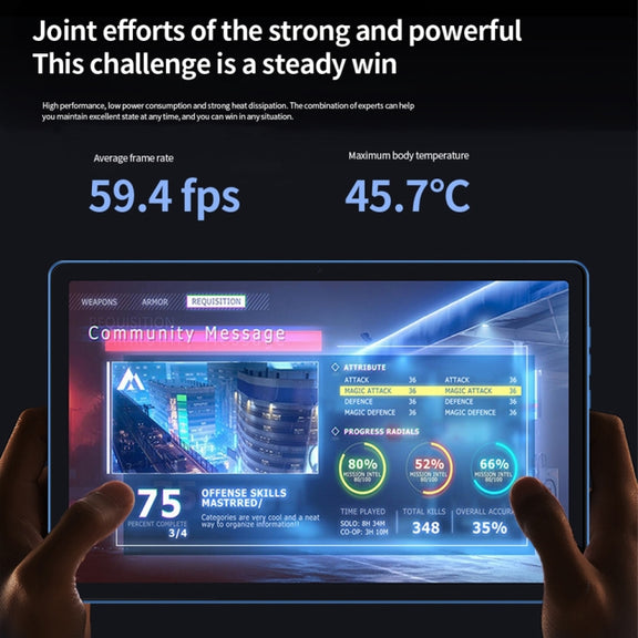 BDF P60 4G LTE Tablet PC, 10.36 inch, 8GB+128GB, Android 11.0 MTK6762 Octa Core, Support Dual SIM & Bluetooth & WiFi, EU Plug(Blue)