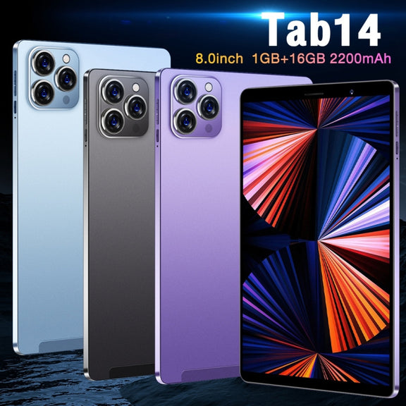 Tab14 / P14 Phone Call Tablet, 1GB+16GB, 8.0 inch Screen, Face Identification, Android 5.0 MTK6582 Quad Core, Network: 3G, GPS, OTG(Blue)