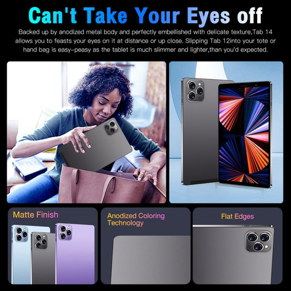 Tab14 / P14 Phone Call Tablet, 1GB+16GB, 8.0 inch Screen, Face Identification, Android 5.0 MTK6582 Quad Core, Network: 3G, GPS, OTG(Purple)