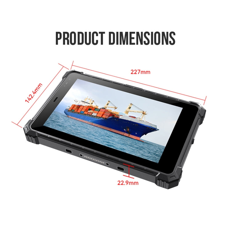 CENAVA A80ST 4G Rugged Tablet, 8 inch, 4GB+64GB, IP68 Water-resistant Shockproof Dustproof, Android 10.0 MT6771 Octa Core, Support GPS/WiFi/BT/NFC, US Plug