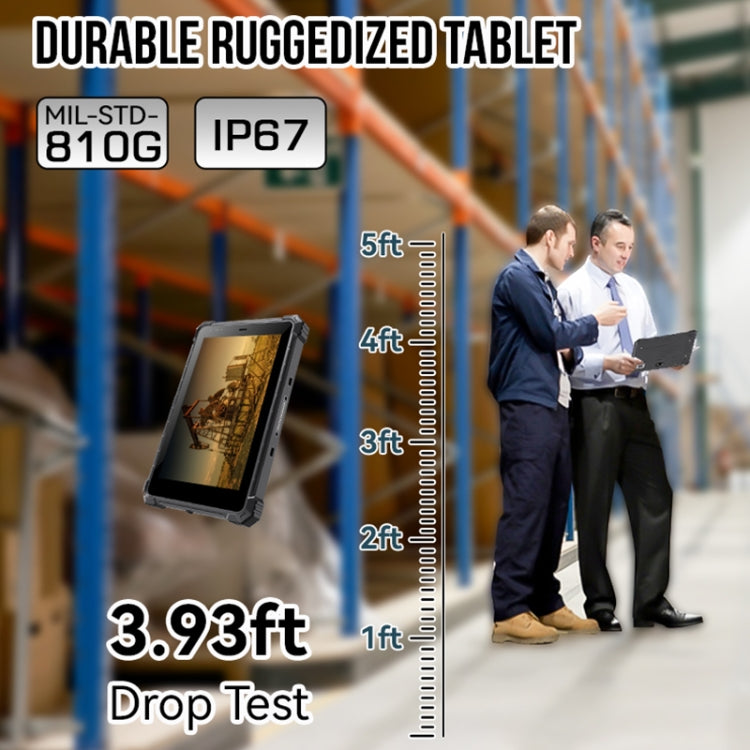 CENAVA A80ST 4G Rugged Tablet, 8 inch, 4GB+64GB, IP68 Water-resistant Shockproof Dustproof, Android 10.0 MT6771 Octa Core, Support GPS/WiFi/BT/NFC, EU Plug