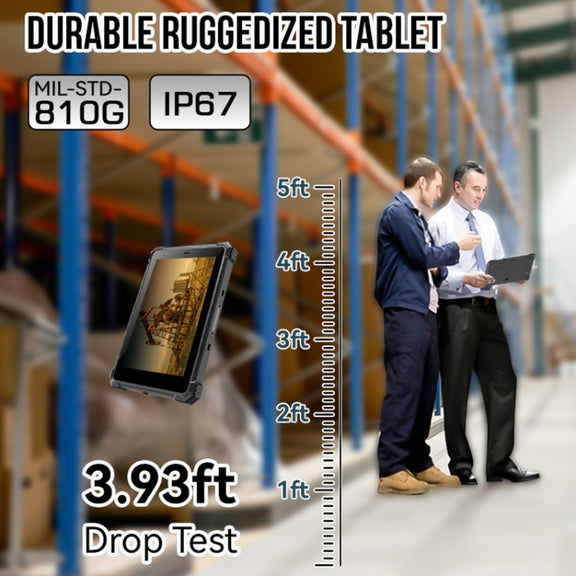 CENAVA A80ST 4G Rugged Tablet, 8 inch, 4GB+64GB, IP68 Water-resistant Shockproof Dustproof, Android 10.0 MT6771 Octa Core, Support GPS/WiFi/BT/NFC, EU Plug