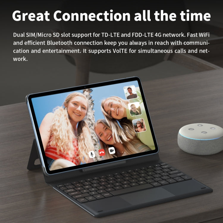 HEADWOLF Hpad1 4G LTE, 10.4 inch, 8GB+128GB, Android 11 Unisoc T618 Octa Core up to 2.0GHz, Support Dual SIM & WiFi & Bluetooth, Global Version with Google Play, US Plug(Grey)