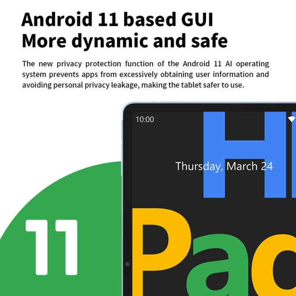 HEADWOLF Hpad1 4G LTE, 10.4 inch, 8GB+128GB, Android 11 Unisoc T618 Octa Core up to 2.0GHz, Support Dual SIM & WiFi & Bluetooth, Global Version with Google Play, US Plug(Grey)