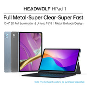 HEADWOLF Hpad1 4G LTE, 10.4 inch, 8GB+128GB, Android 11 Unisoc T618 Octa Core up to 2.0GHz, Support Dual SIM & WiFi & Bluetooth, Global Version with Google Play, US Plug(Grey)