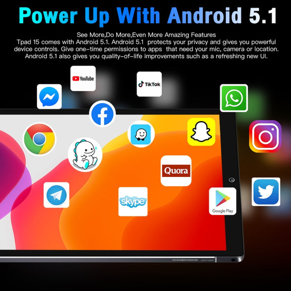 P15 Tab15 3G Phone Call Tablet PC, 10.1 inch, 1GB+32GB, Android 5.1 MT6592 Quad Core, Support Dual SIM, WiFi, BT, GPS(Black)