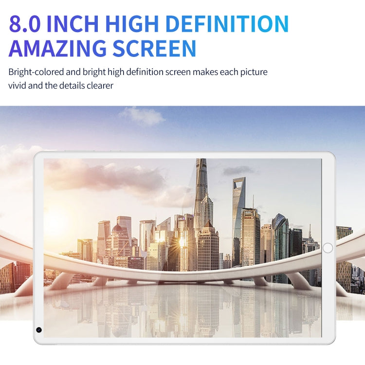 P8 3G Phone Call Tablet PC, 8 inch, 1GB+16GB, Android 5.1 MT6592 Octa Core, Support Dual SIM, WiFi, Bluetooth, GPS, EU Plug (White)