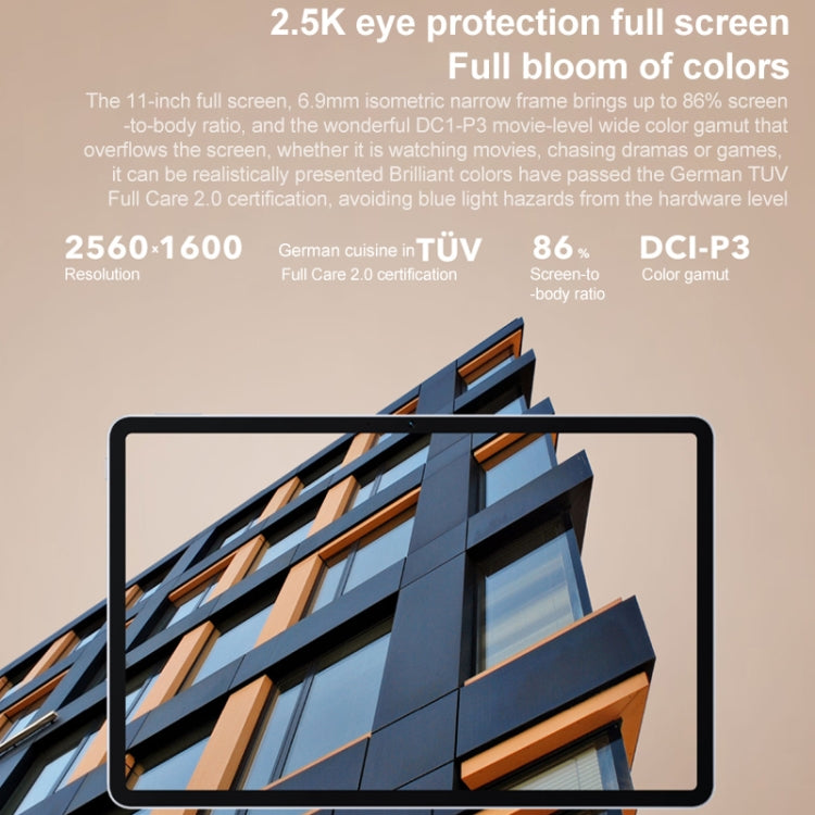 Honor Tablet V7 Pro WiFi BRT-W09, 11 inch, 8GB+128GB, MagicUI 5.0(Android R) MediaTek 1300T Octa Core, Support Dual WiFi / Bluetooth / GPS, Not Support Google Play(Blue)