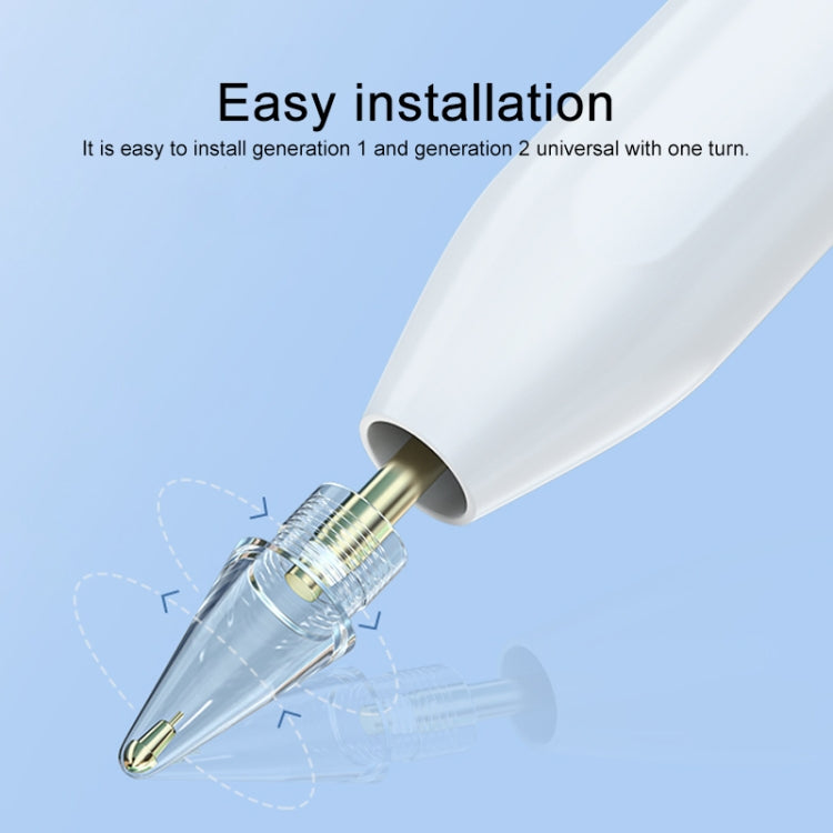 2 in 1 5.0 Crystal Diamond Needle + 6.0 Brass Spring Short Needle Stylus Pen Tip Set For Apple Pencil 1 / 2