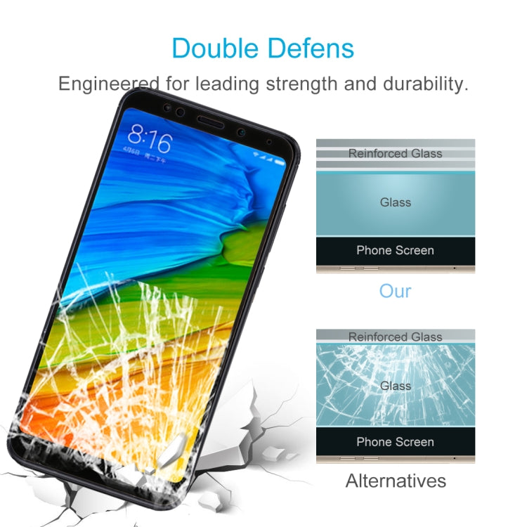 For Xiaomi  Redmi 5 Plus 9H Surface Hardness 2.5D Edge Anti-scratch Silk-screen Full Screen HD Tempered Glass Screen Protector (Black)