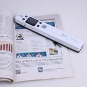 iScan02 WiFi Double Roller Mobile Document Portable Handheld Scanner with LED Display,  Support 1050DPI  / 600DPI  / 300DPI  / PDF / JPG / TF(White)