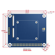 Waveshare 2-DOF Pan-Tilt HAT for Raspberry Pi, Light Intensity Sensing, I2C Interface