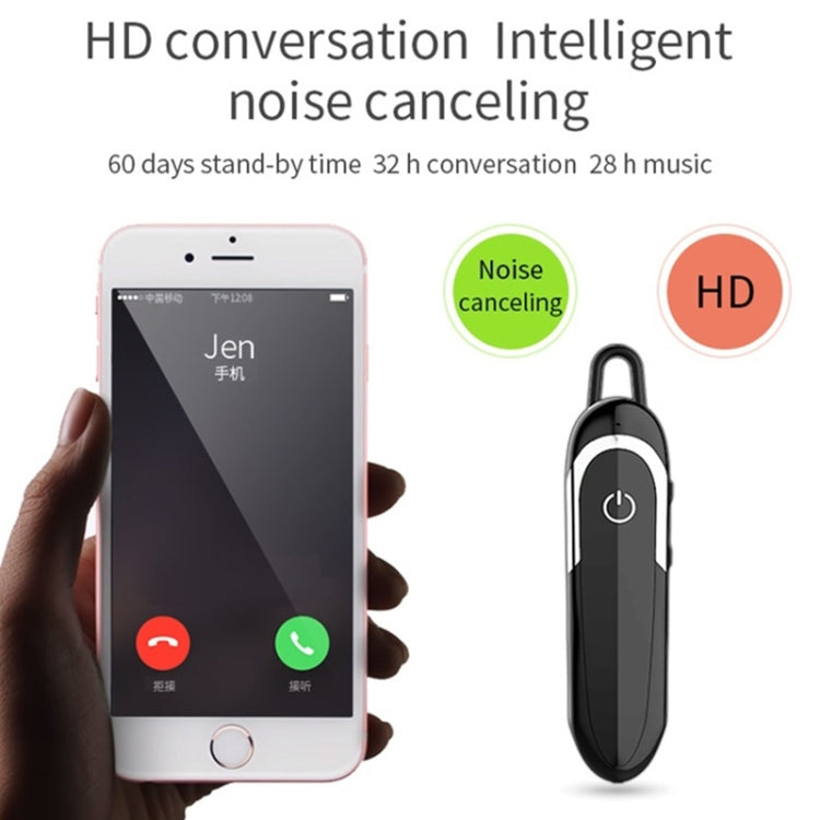 Moloke D5 Hanging Ear Type Business Bluetooth Water-resistant Anti-sweat Noise Cancelling Earphone HiFi Sound Headset