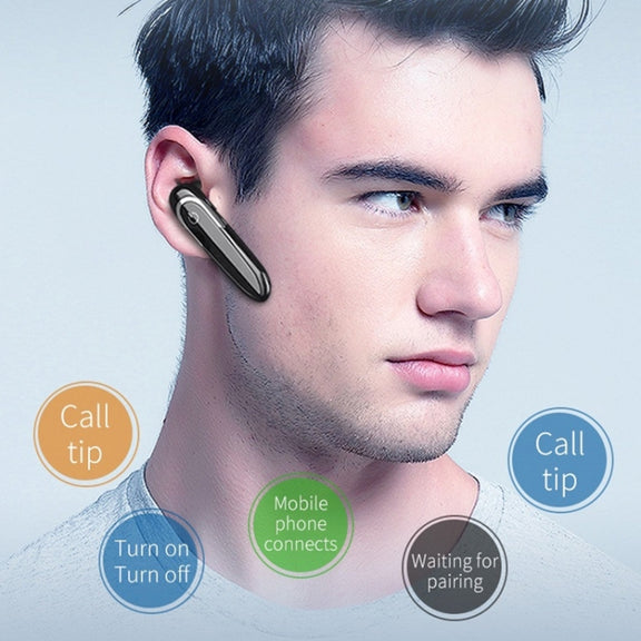 Moloke D5 Hanging Ear Type Business Bluetooth Water-resistant Anti-sweat Noise Cancelling Earphone HiFi Sound Headset