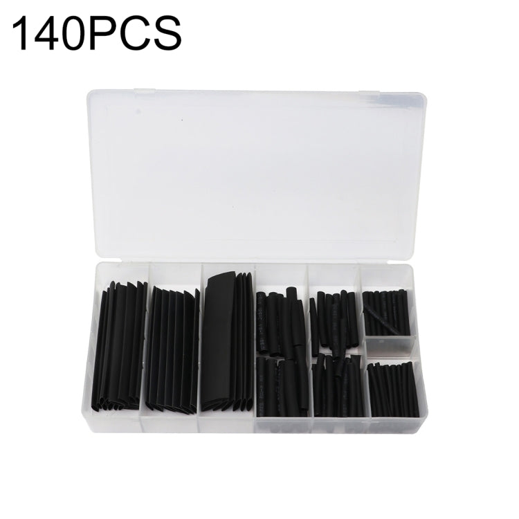 140 PCS / Box Water-resistant High Toughness Oxidation Resistance Seal Heat-shrinkable Butt Wire Tube, Random Color Delivery