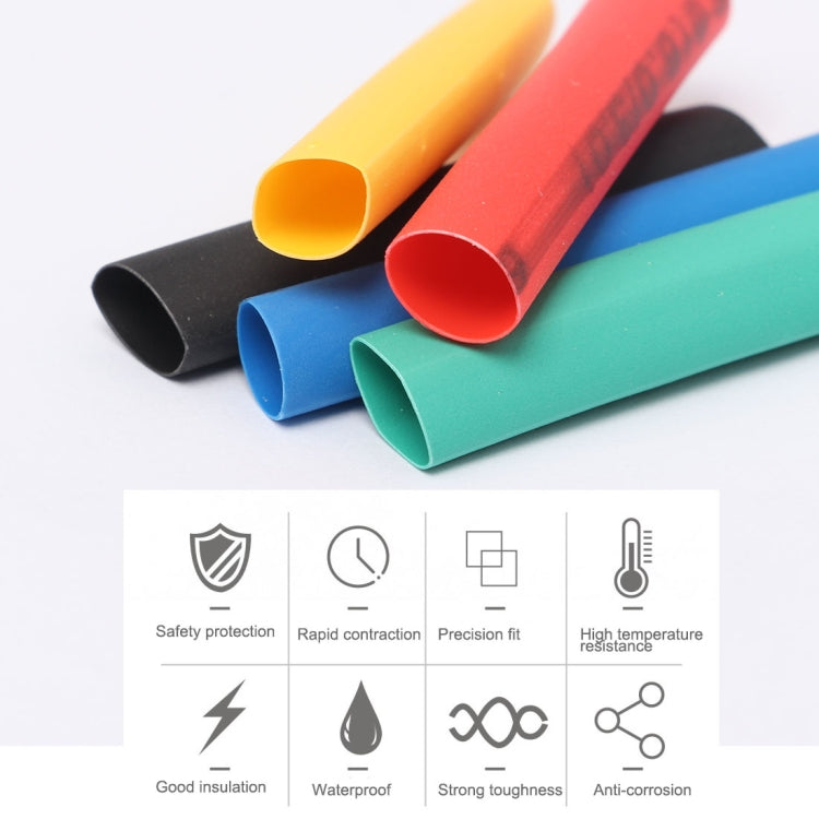 140 PCS / Box Water-resistant High Toughness Oxidation Resistance Seal Heat-shrinkable Butt Wire Tube, Random Color Delivery