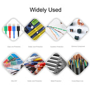 140 PCS / Box Water-resistant High Toughness Oxidation Resistance Seal Heat-shrinkable Butt Wire Tube, Random Color Delivery
