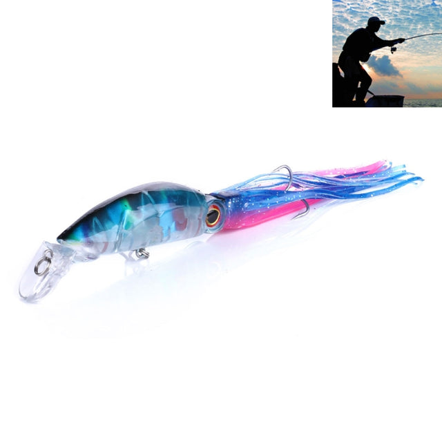 HENGJIA JIZ002 10cm/16.6g Big Octopus Squid Shaped Hard Baits Long Shot Fishing Lures Tackle Baits Fit Sea Fishing and Freshwater Fishing (G)